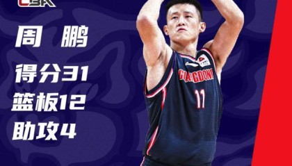 世界杯决赛比分-周鹏老而弥坚赵睿如定海神针 广东开季连胜不停歇